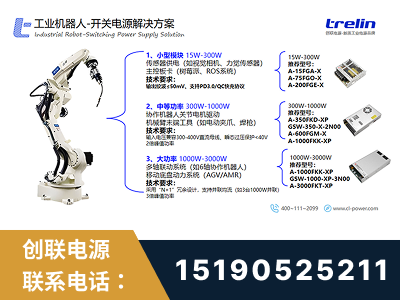 永康-工业机器人-开关电源解决方案